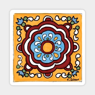 Golden Talavera Magnet