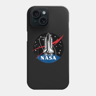 NASA Space Shuttle Take Off With Logo Phone Case