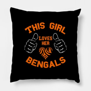 this girl loves football Pillow