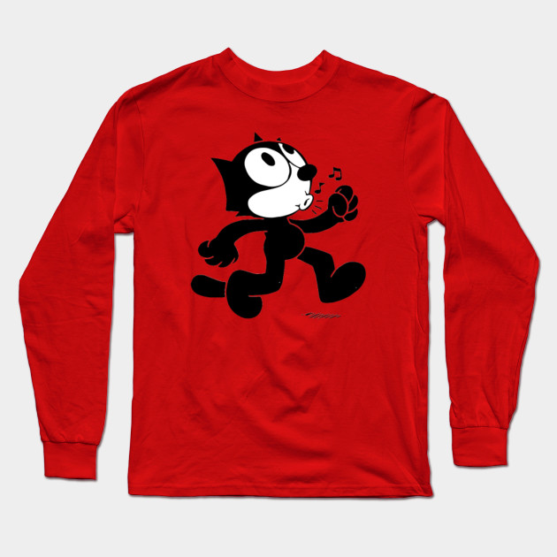 Felix The Cat Whistling Felix The Cat Long Sleeve T Shirt