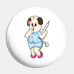 Dog as Nurse with Syringe Pin