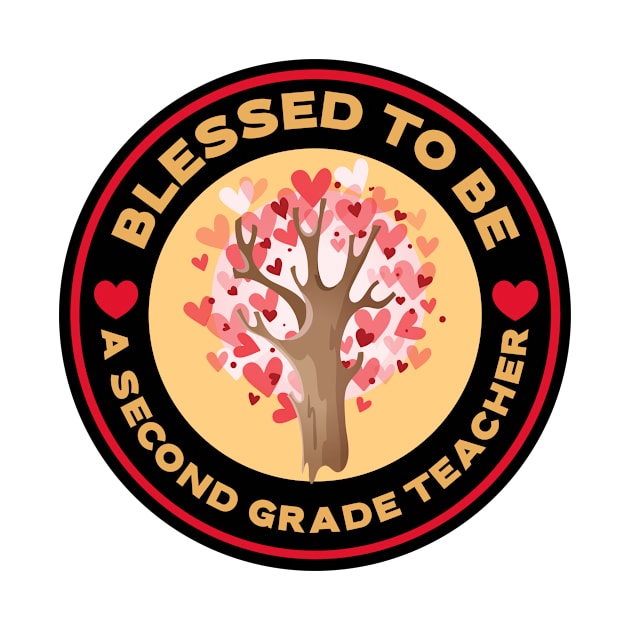 Blessed To Be A Second Grade Teacher Valentine's Day by Mountain Morning Graphics