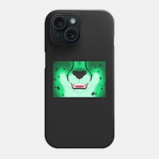 Mint Cheetah Face Phone Case