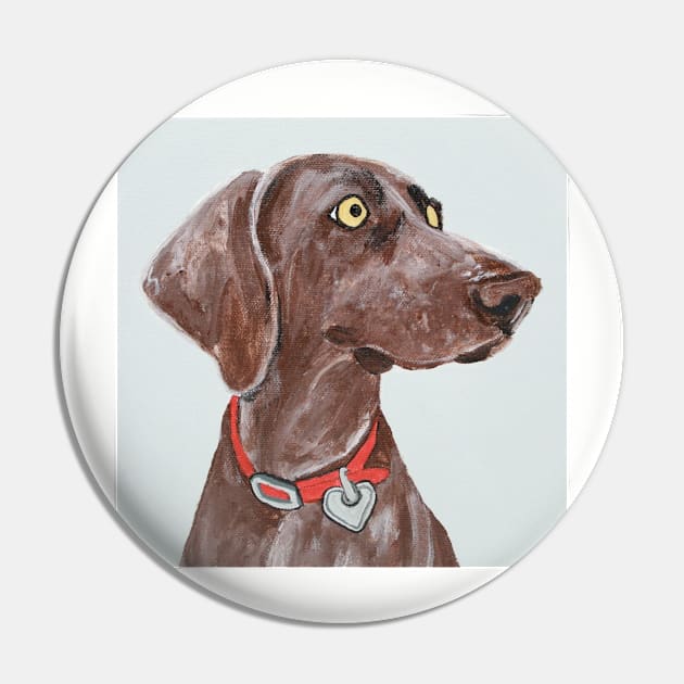 Bella Blue the Weimaraner Pin by AmandaAAnthony