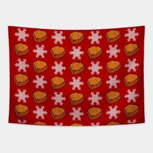 Festive Chicken Nuggets Tapestry