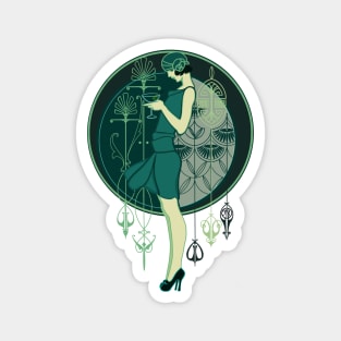 Art Deco Lady Magnet