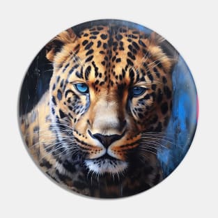 Amazing Zoo Leopard in Hyperrealistic Oil Paint Pin