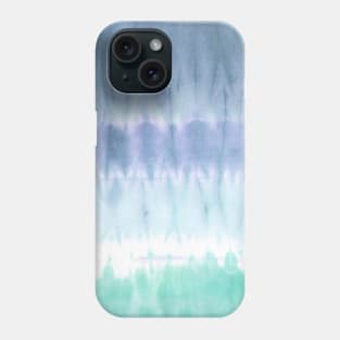 Light Blue Ombre Tie-Dye Stripes Phone Case