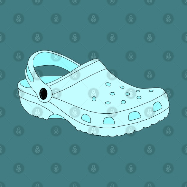 Blue Crocs Shoe by Gold Star Creative