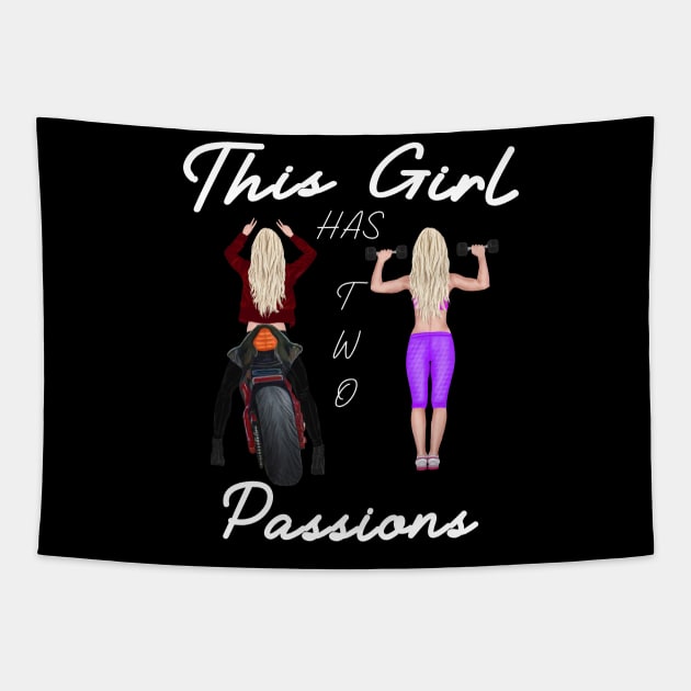 This Girl Has two passions Tapestry by Rossla Designs