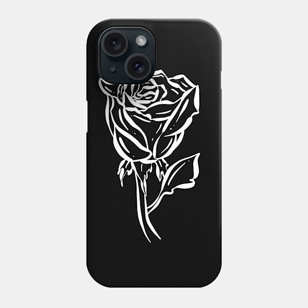 Beautiful White Rose Phone Case by Squeeb Creative