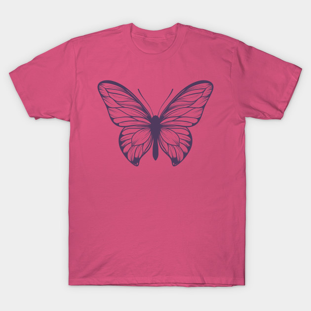 Purple butterfly - Butterfly - T-Shirt | TeePublic