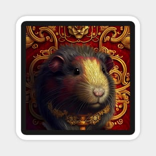 Dark Fantasy Guinea Pig Portrait Magnet