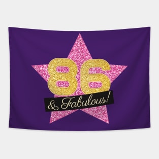 86th Birthday Gifts Women Fabulous - Pink Gold Tapestry