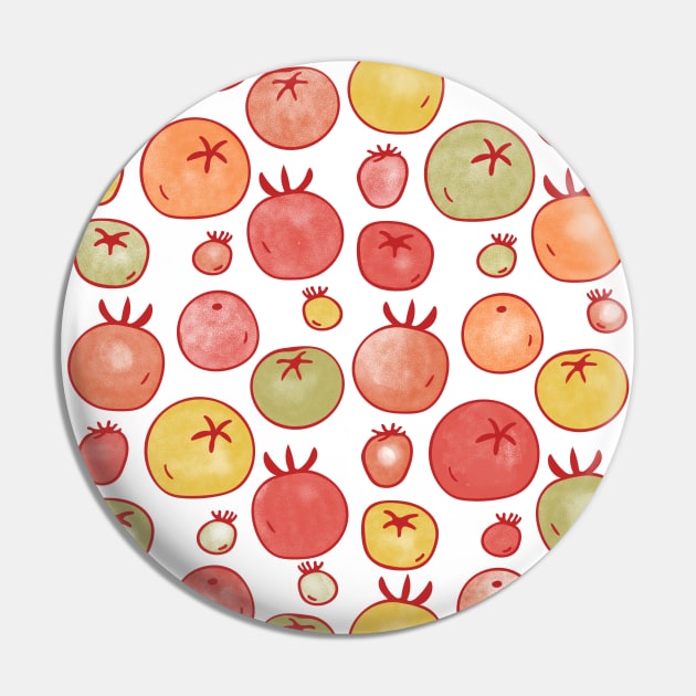 Tomatoes Illustration Art Pin by NicSquirrell