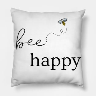 Bee Happy Punny Pillow