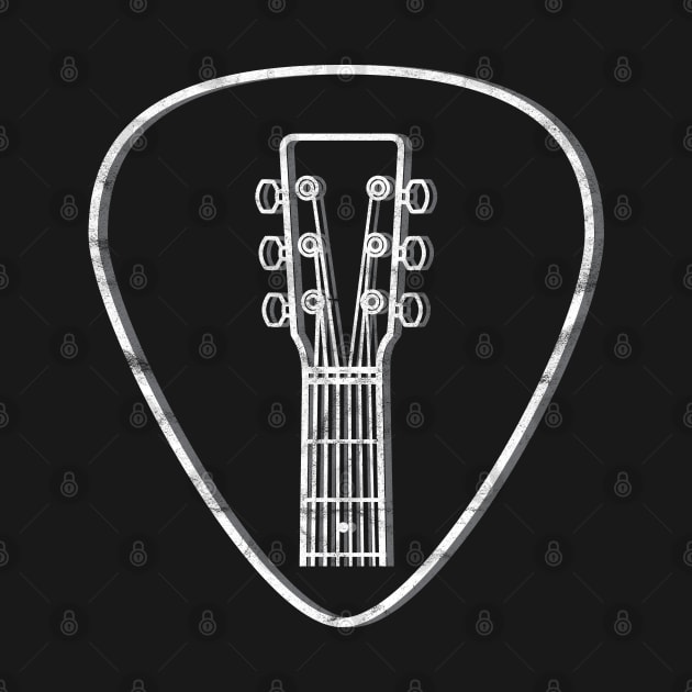 Acoustic Guitar Headstock Guitar Pick Dark Theme by nightsworthy