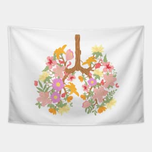 Flower Lungs - Blooming Lungs from Flowers - Keep Our Air Clean Tapestry