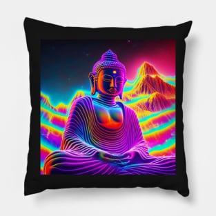 Neon Buddha Pillow