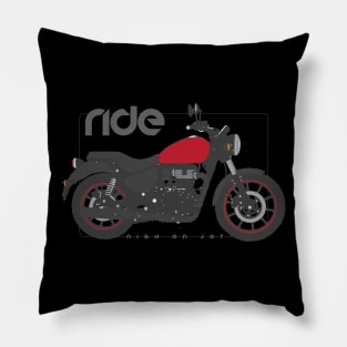 Ride meteor fireball red Pillow