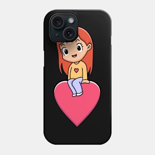 girl sitting on love Phone Case