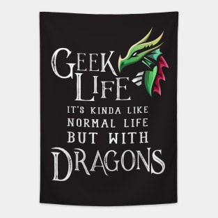 Geek Life Has Dragons Tapestry