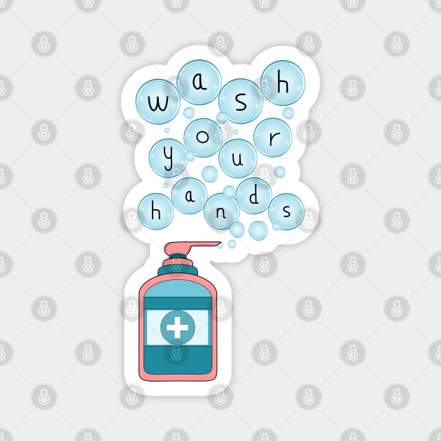 Wash Your Hands Magnet by Designoholic