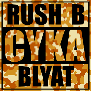Rush B CYKA BLYAT - CS|GO T-Shirt Magnet