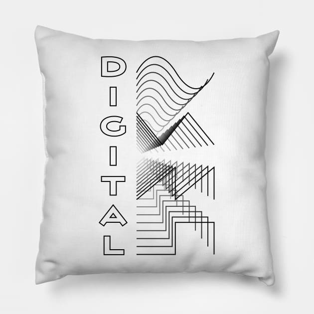 Digital Waveform Audio Analog Design Modular Gift Pillow by star trek fanart and more