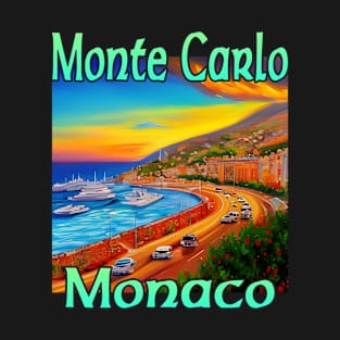 Monte Carlo Sunset in Monaco T-Shirt