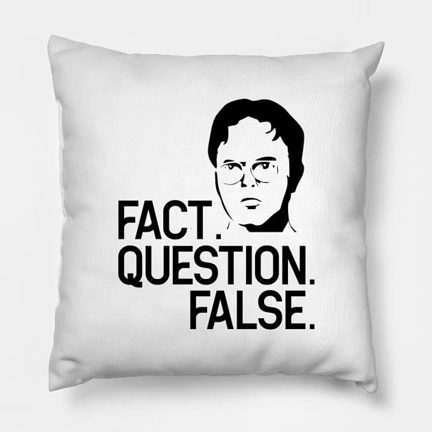 Fact. Question. False. Pillow by fernandaffp