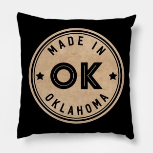 Made In Oklahoma OK State USA Pillow