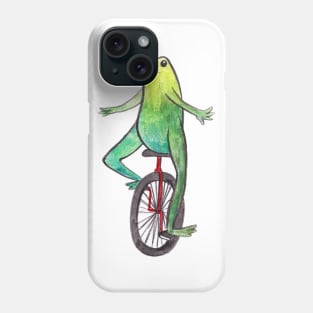 Dat Boi Watercolor Unicycle Frog Phone Case