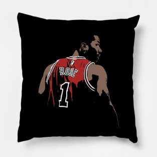 derrick rose shilhoutte Pillow