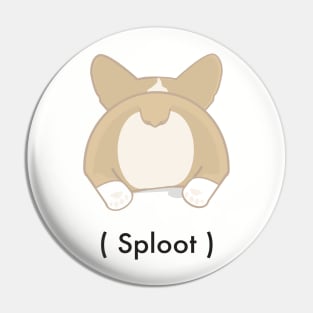 Tan Corgi Sploot Pin