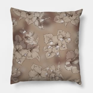 Desert camo flowers pattern Pillow