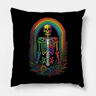 LGBTQ+ Skeleton Pillow