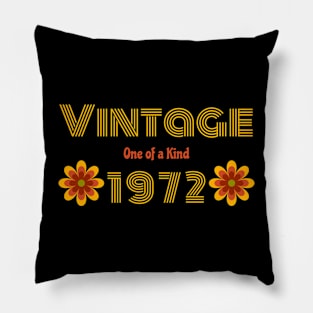 Vintage Birth Year 1972 Pillow