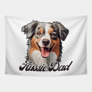 Australian Shepherd Dad T-Shirt - Dog Lover Gift, Pet Parent Apparel Tapestry