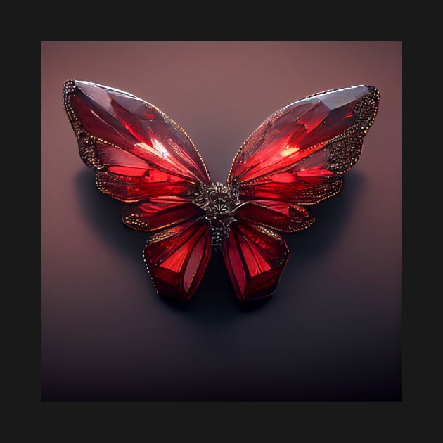 red crystal butterfly 02 by heartyARTworks