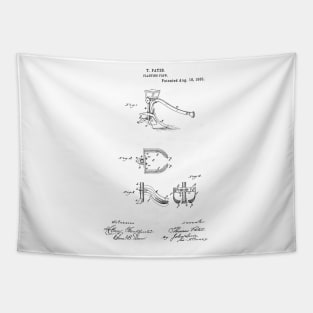 Planting plow Vintage Patent Hand Drawing Tapestry