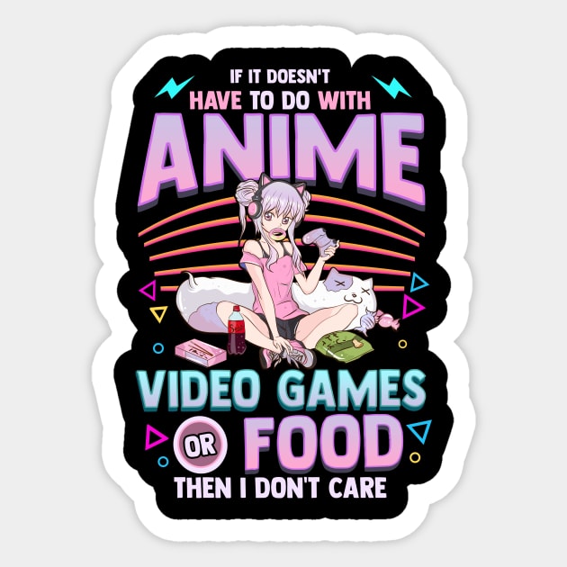 Anime Gaming Cute Anime Girl' Sticker