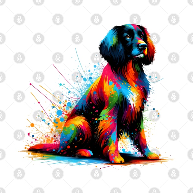 Colorful Boykin Spaniel in Artistic Splash Style by ArtRUs