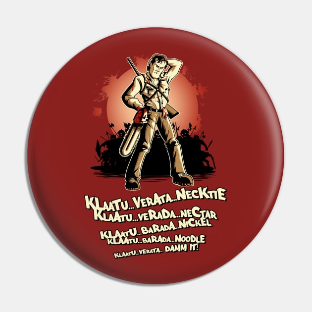 Klaatu Barada Nikto Pin by saqman