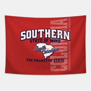 Southern State of Mind-South Carolina 1 Red Tapestry