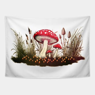 Red Mushroom Tapestry