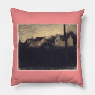 Landscape with Houses Pillow