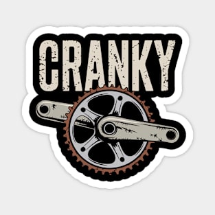 Cranky - Funny Cycling Bicycling Magnet