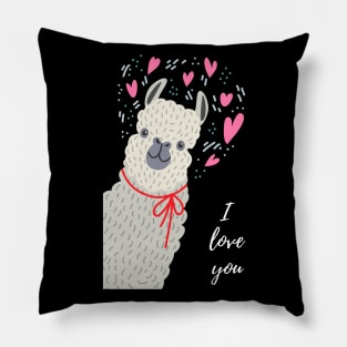 llama i love you Pillow