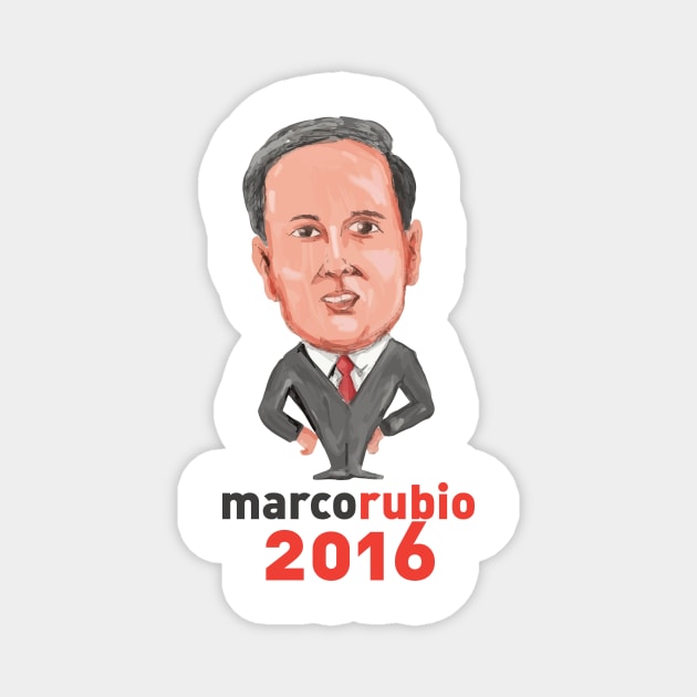 Marco Rubio 2016 President Caricature Magnet by retrovectors